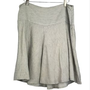 Cabi Linen Blend Skirt Size 8 Fully Lined in Light Gray